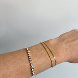Tennis Bracelet in 18K Gold Plated Steel - Love and Lee Apparel