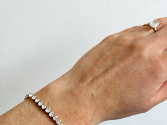 Tennis Bracelet in 18K Gold Plated Steel - Love and Lee Apparel