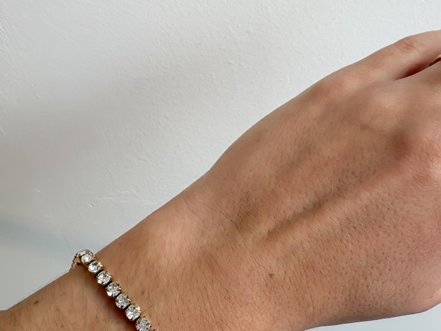 Tennis Bracelet in 18K Gold Plated Steel - Love and Lee Apparel