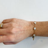 Clover & Opal Bracelet in 18K Gold Plated - Love and Lee Apparel