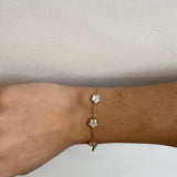 Clover & Opal Bracelet in 18K Gold Plated - Love and Lee Apparel