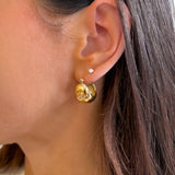 Large Chunky Dome Hoop Earrings - 18K Gold Plated - Love and Lee Apparel