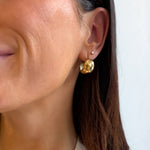 Large Chunky Dome Hoop Earrings - 18K Gold Plated - Love and Lee Apparel