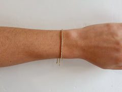 Small Tennis Bracelet 18K Gold Plated Brass - Love and Lee Apparel
