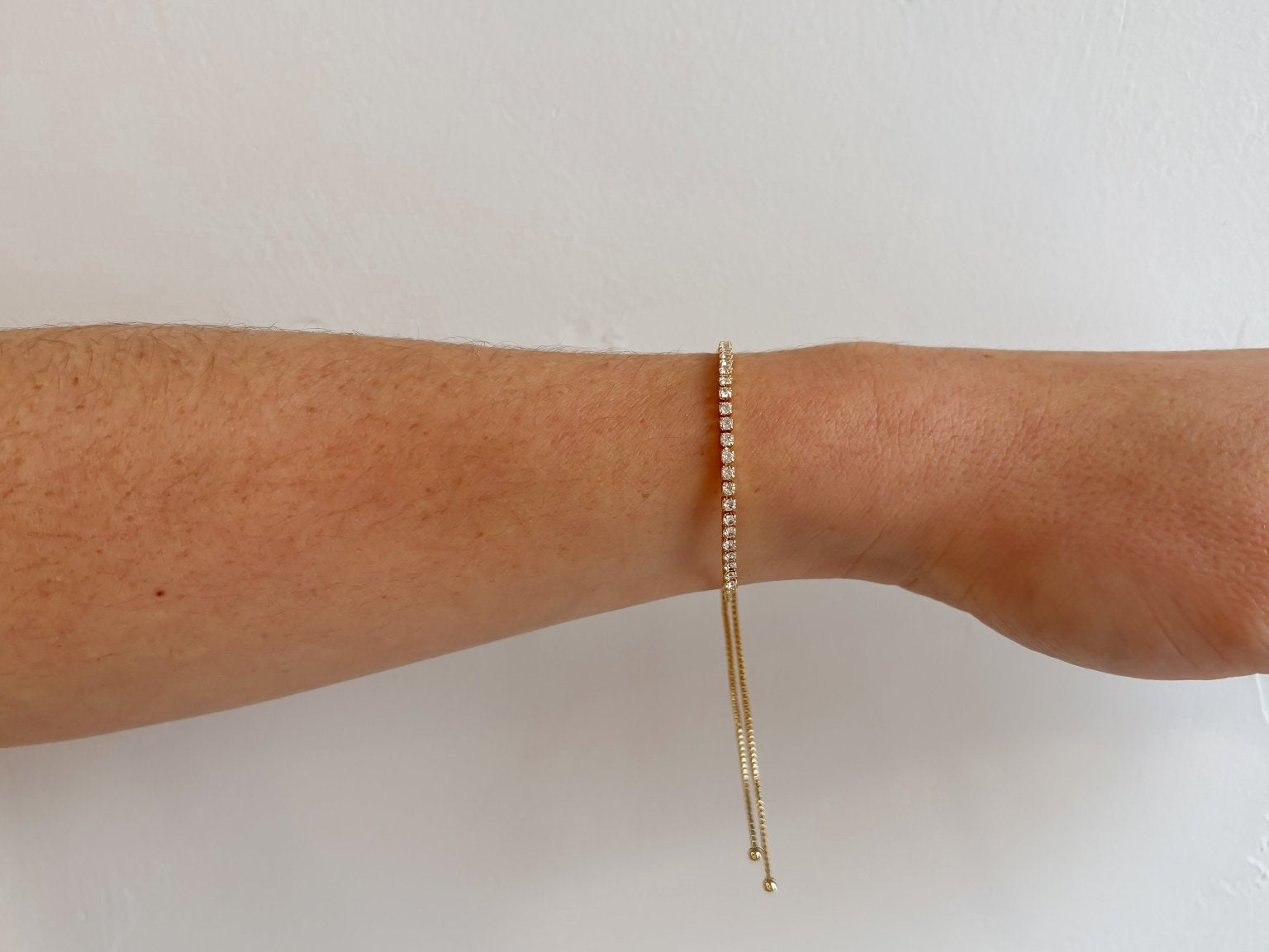 Small Tennis Bracelet 18K Gold Plated Brass - Love and Lee Apparel