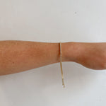 Small Tennis Bracelet 18K Gold Plated Brass - Love and Lee Apparel