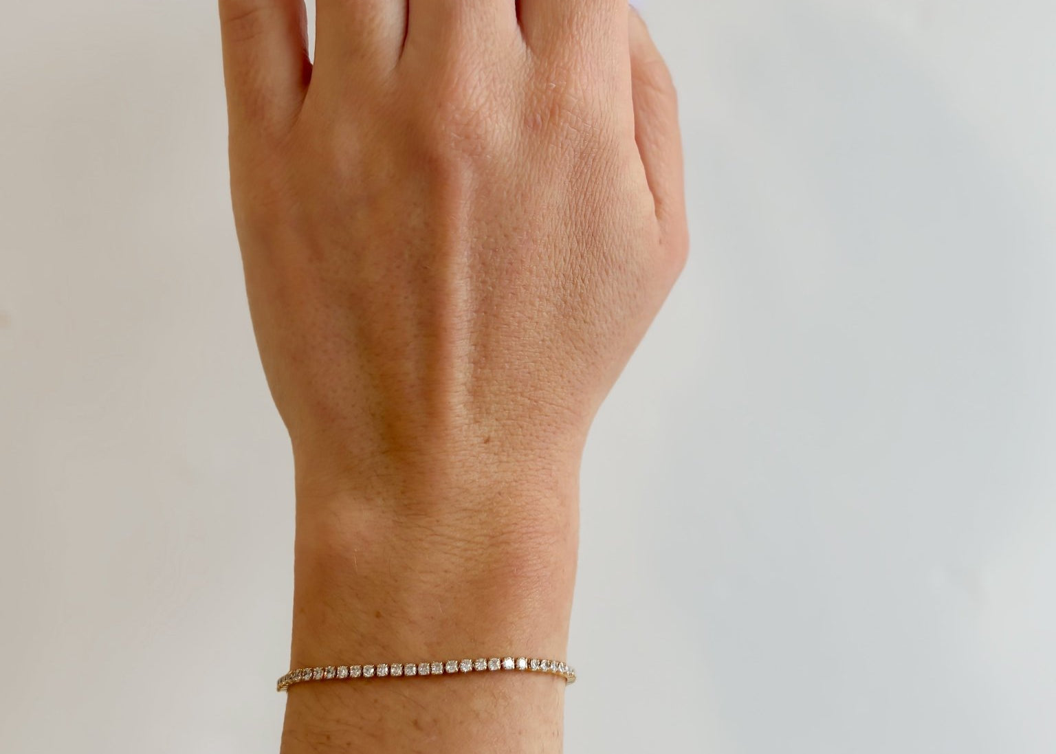 Small Tennis Bracelet 18K Gold Plated Brass - Love and Lee Apparel