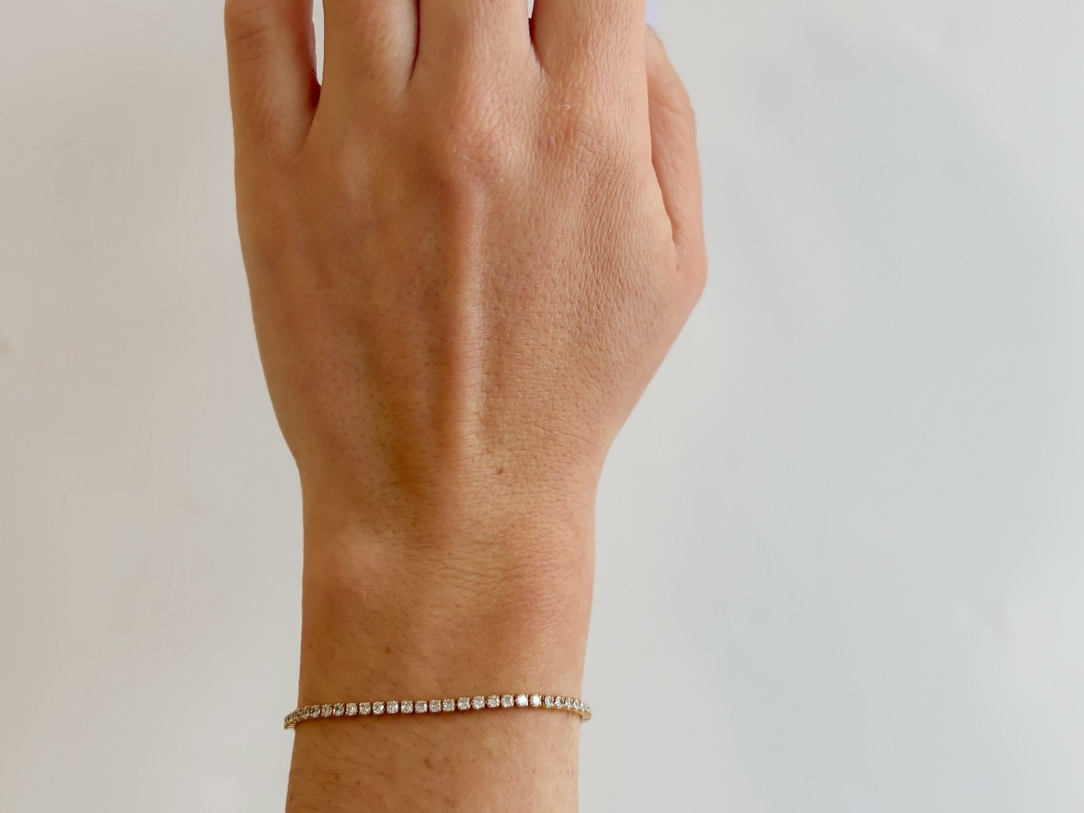Small Tennis Bracelet 18K Gold Plated Brass - Love and Lee Apparel