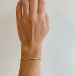 Small Tennis Bracelet 18K Gold Plated Brass - Love and Lee Apparel