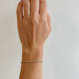 Small Tennis Bracelet 18K Gold Plated Brass - Love and Lee Apparel