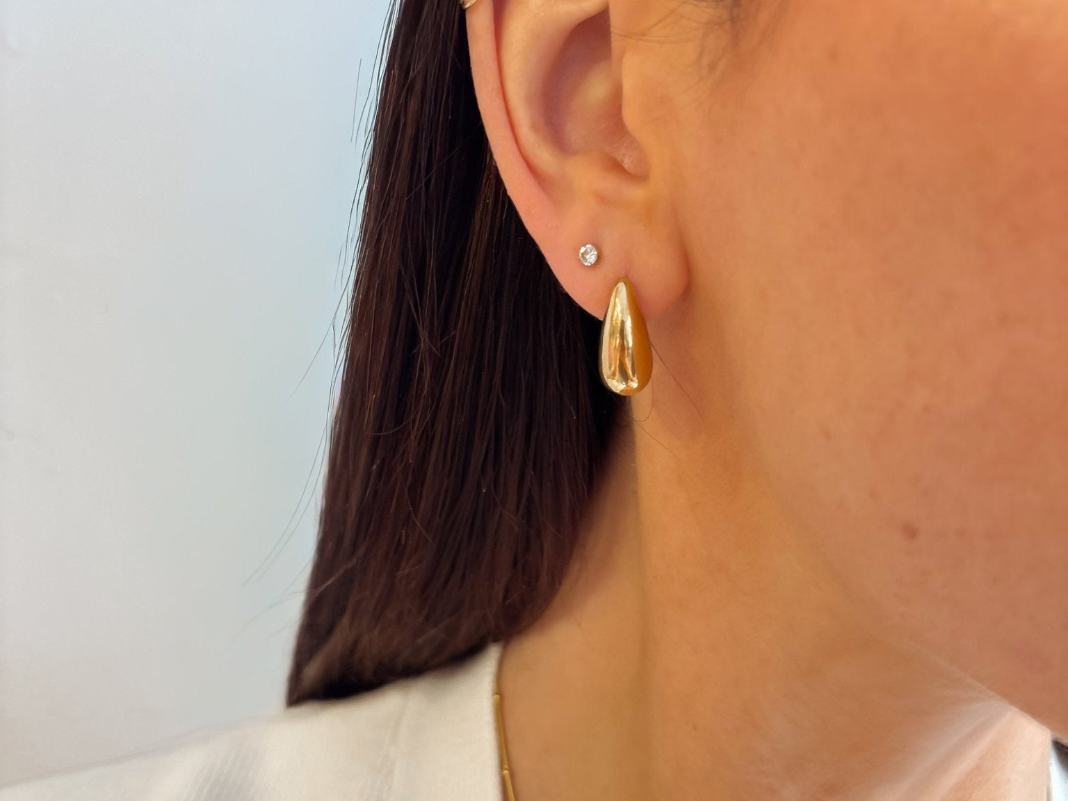 Teardrop Stud Earrings 18K Gold Plated - Love and Lee Apparel