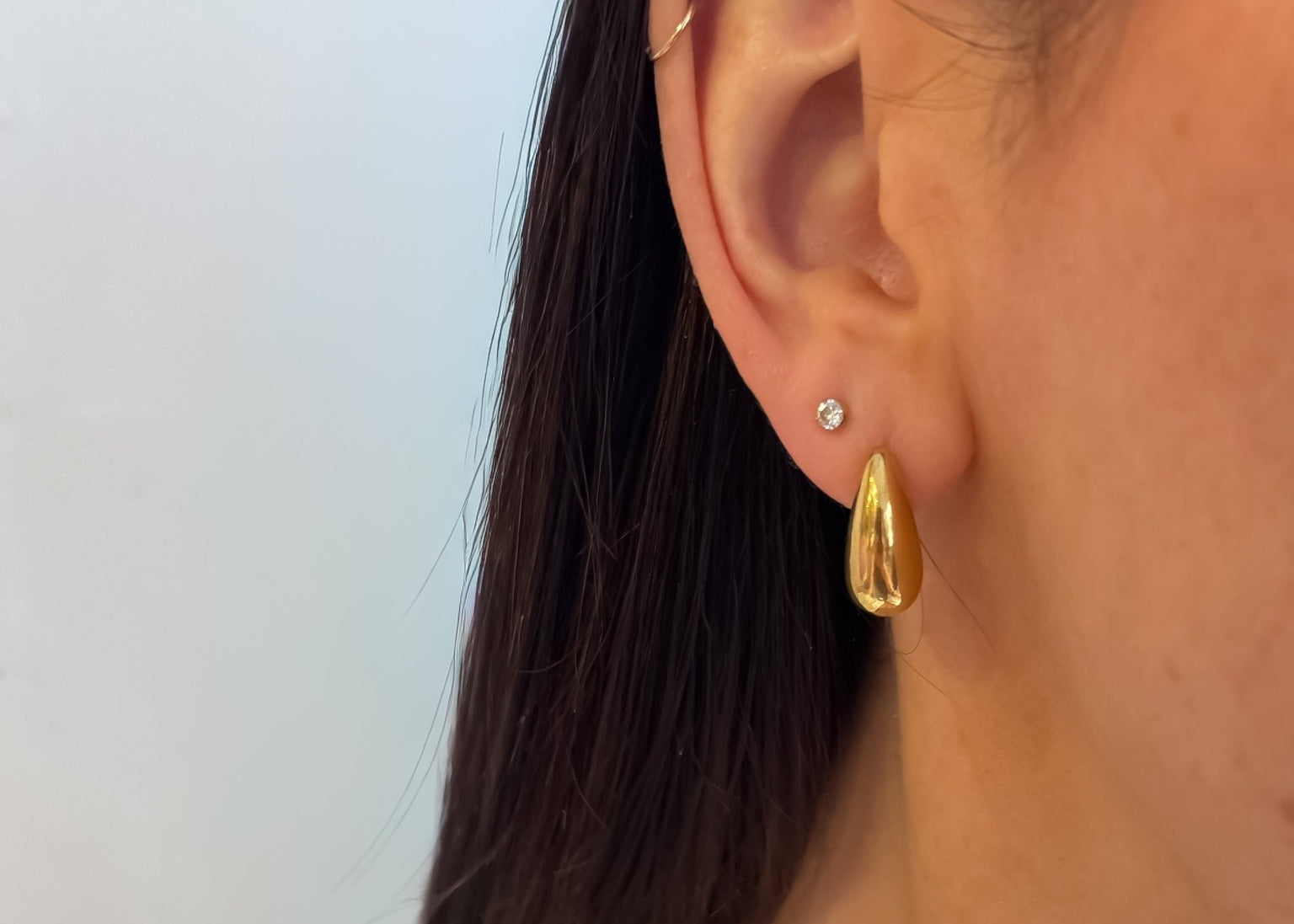 Teardrop Stud Earrings 18K Gold Plated - Love and Lee Apparel