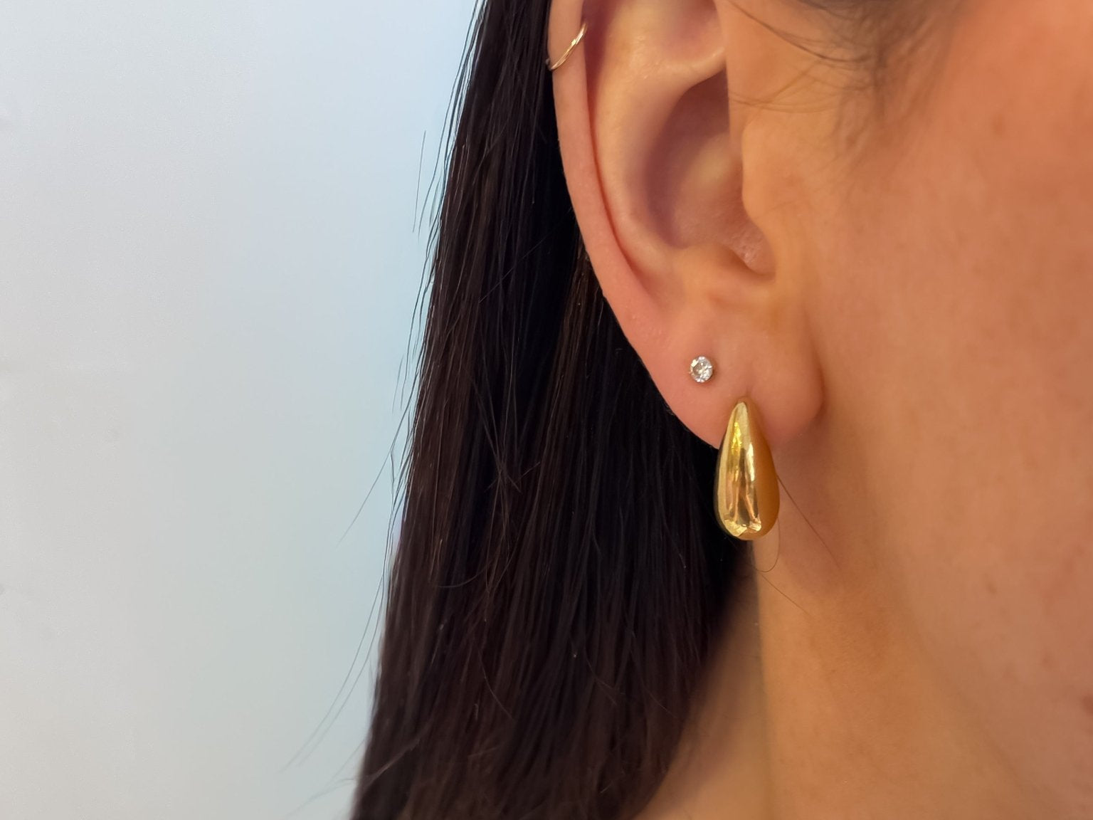 Teardrop Stud Earrings 18K Gold Plated - Love and Lee Apparel