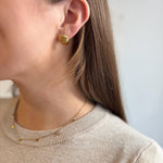 Wave Oval Stud Earrings 18K Gold Plated - Love and Lee Apparel