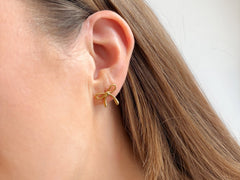 Bow Stud Earrings 18K Gold Plated - Love and Lee Apparel