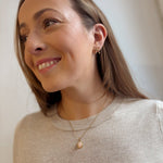 Geometric Oval Shaped Pendant Necklace with Rose Quartz 18K Gold Plated - Love and Lee Apparel