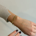 Braided Double Strand Flat Lay Snake Bracelet - 18K Gold Plated - Love and Lee Apparel