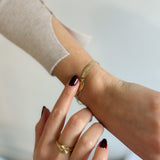 Braided Double Strand Flat Lay Snake Bracelet - 18K Gold Plated - Love and Lee Apparel