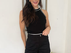 Plans at 7- High Waisted Shorts in Black - Love and Lee Apparel