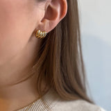 Croissant Square Earrings 18K Gold Plated - Love and Lee Apparel