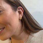 Croissant Square Earrings 18K Gold Plated - Love and Lee Apparel