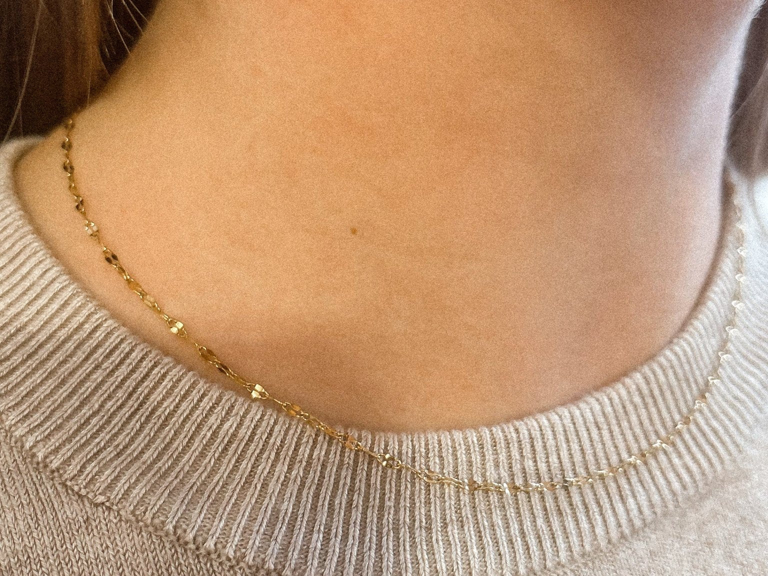 The Dainty Chain Necklace - 18K Gold Plated - Love and Lee Apparel