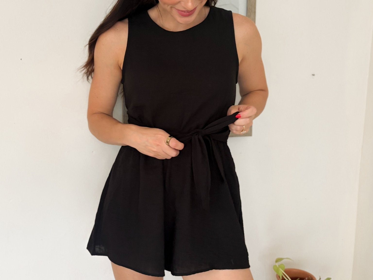 Riviera Front Knot & Back Smocking Romper - Love and Lee Apparel