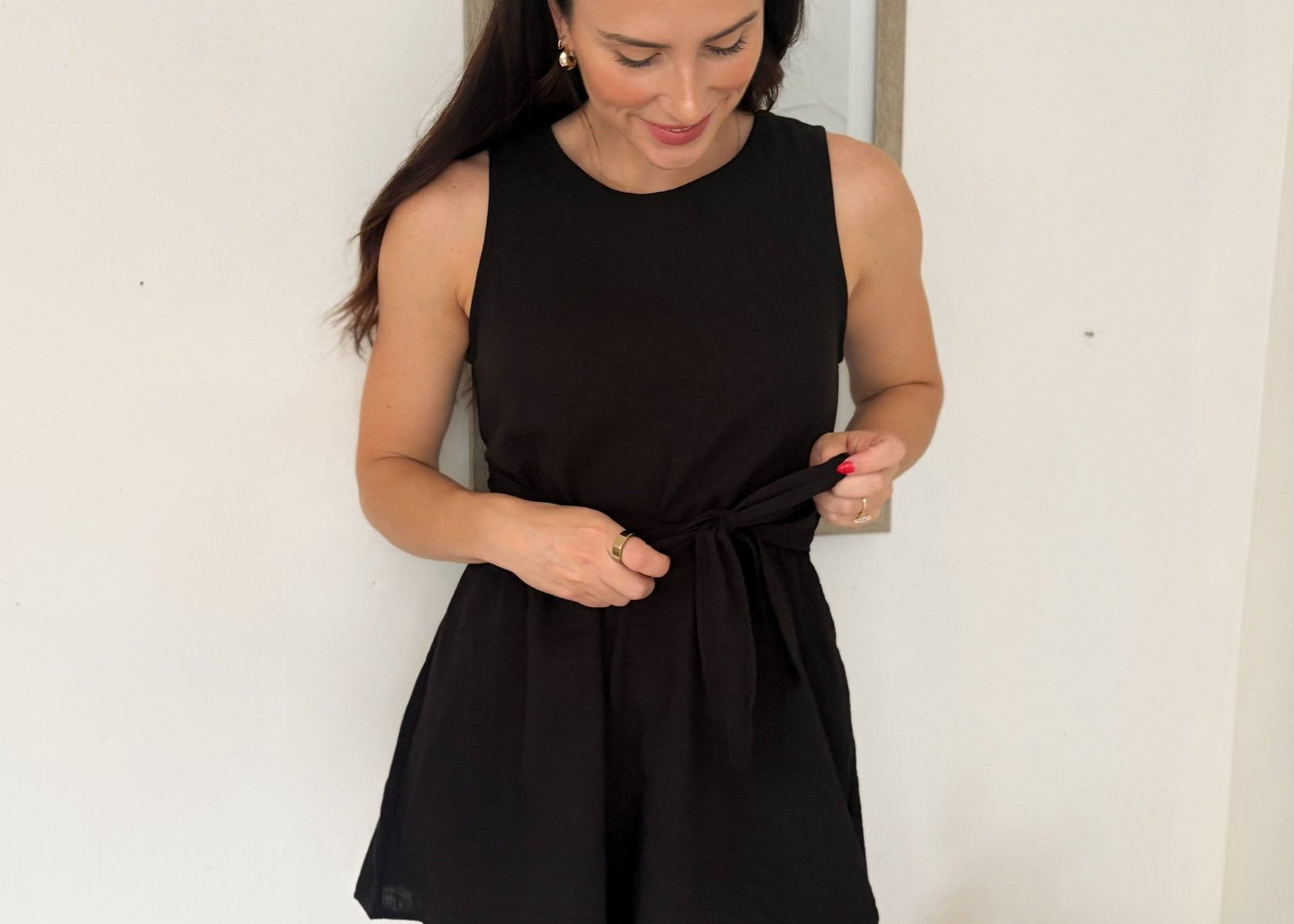 Riviera Front Knot & Back Smocking Romper - Love and Lee Apparel