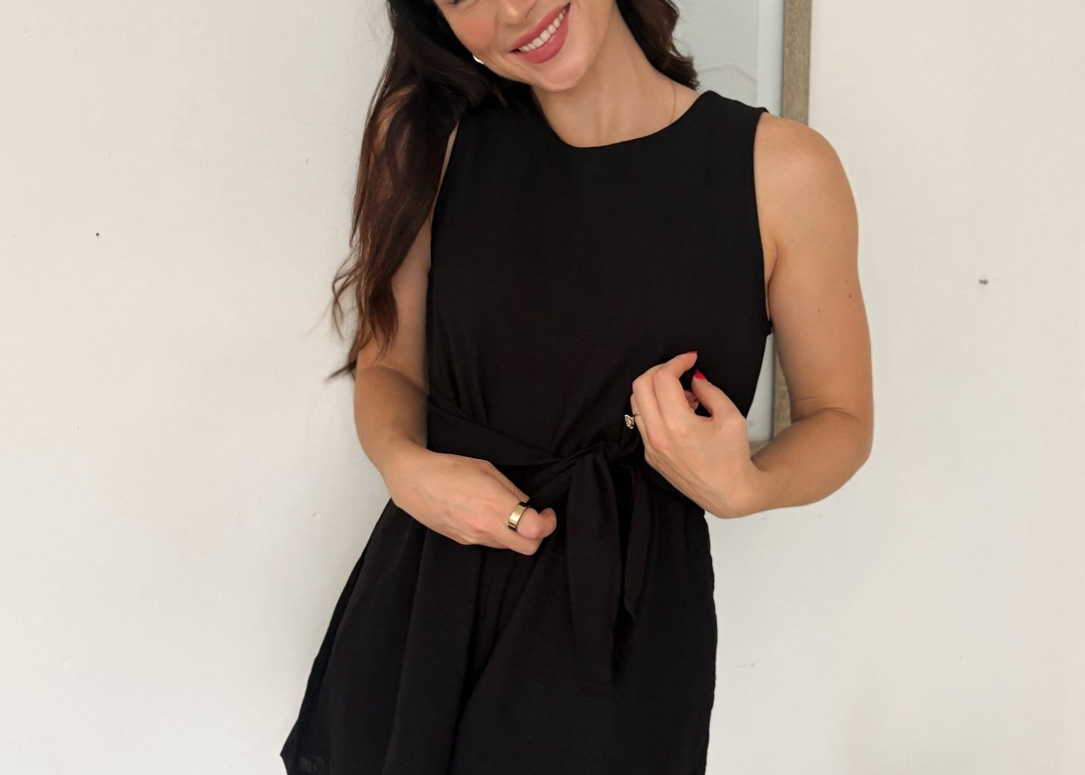 Riviera Front Knot & Back Smocking Romper - Love and Lee Apparel