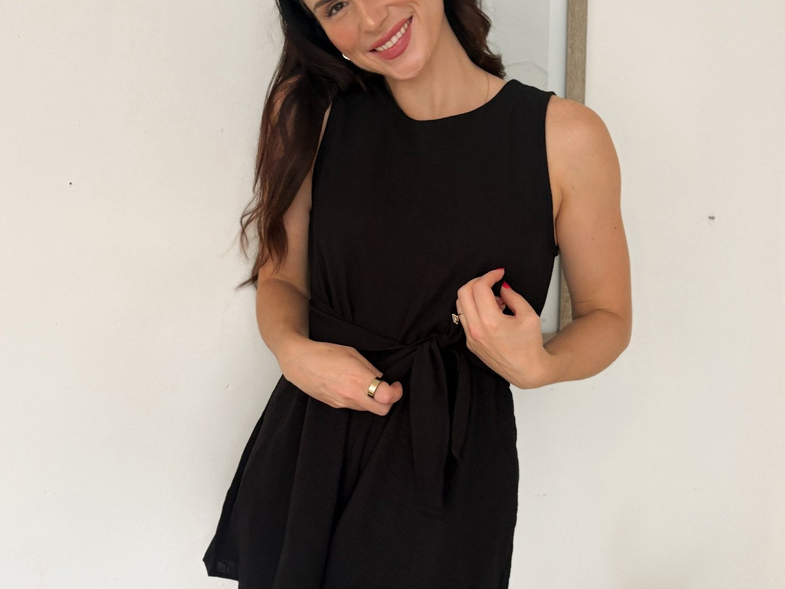 Riviera Front Knot & Back Smocking Romper - Love and Lee Apparel
