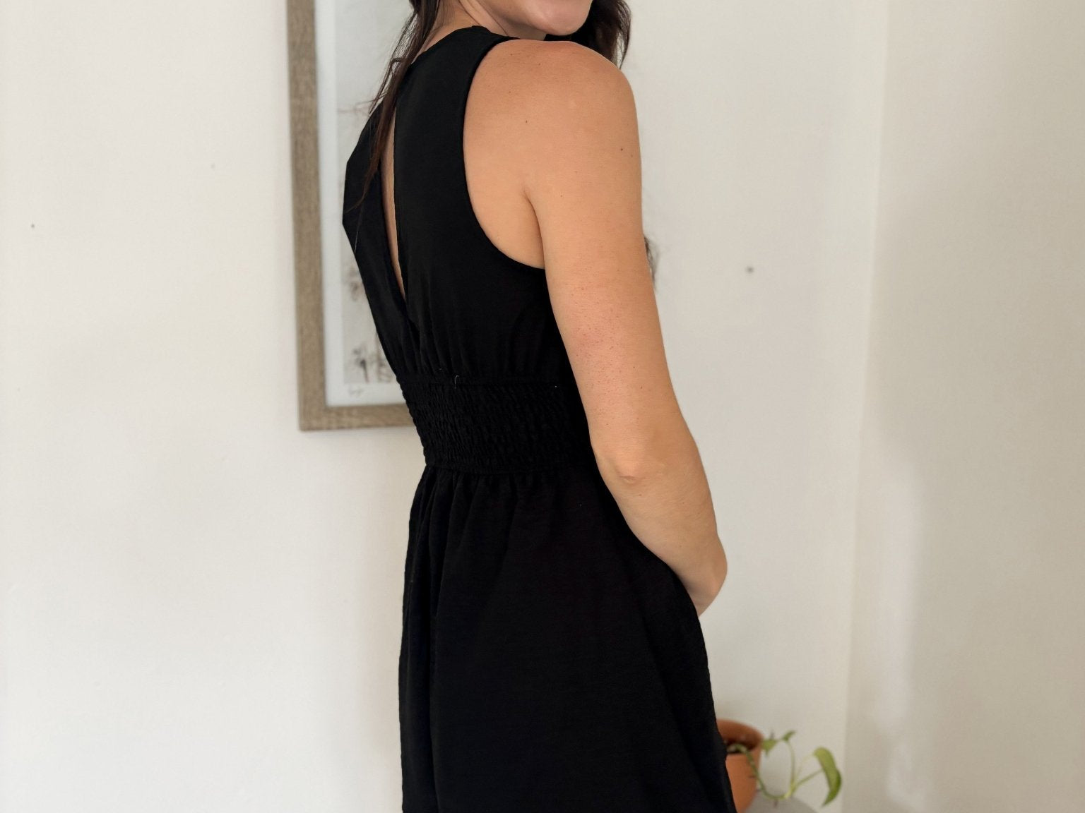 Riviera Front Knot & Back Smocking Romper - Love and Lee Apparel