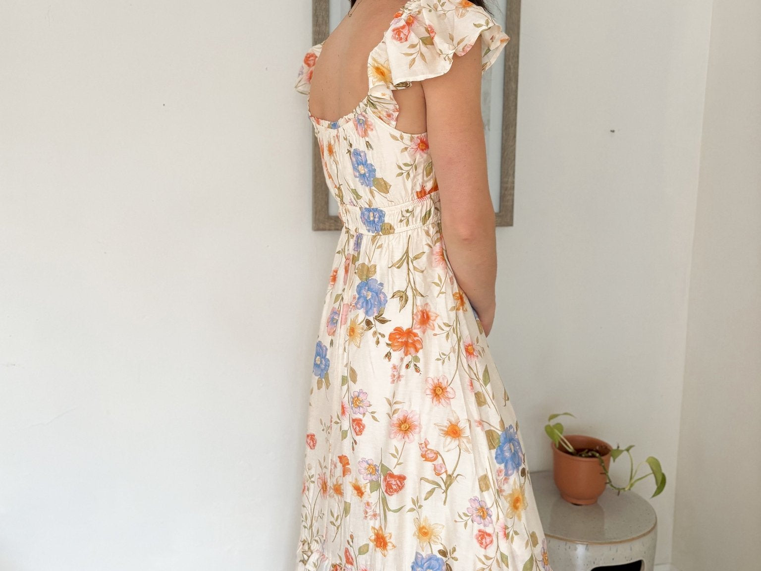 Sun-kissed Sangria Scoop Neck Midi Dress - Love and Lee Apparel