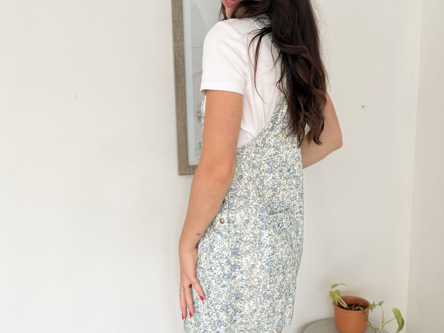 Dockside Floral Print Overall Mini Dress - Love and Lee Apparel