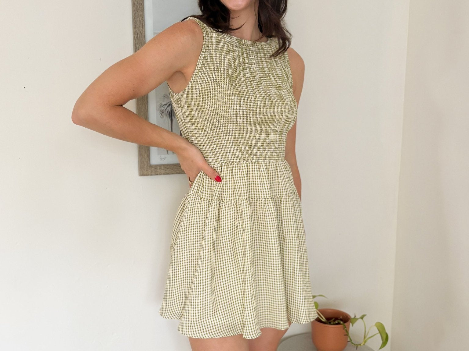 Lemoncello Please Gingham Short Dress - Love and Lee Apparel