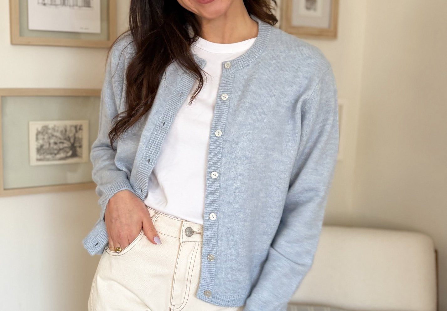 The Cara Long Sleeve Round Neckline Cardigan - Love and Lee Apparel