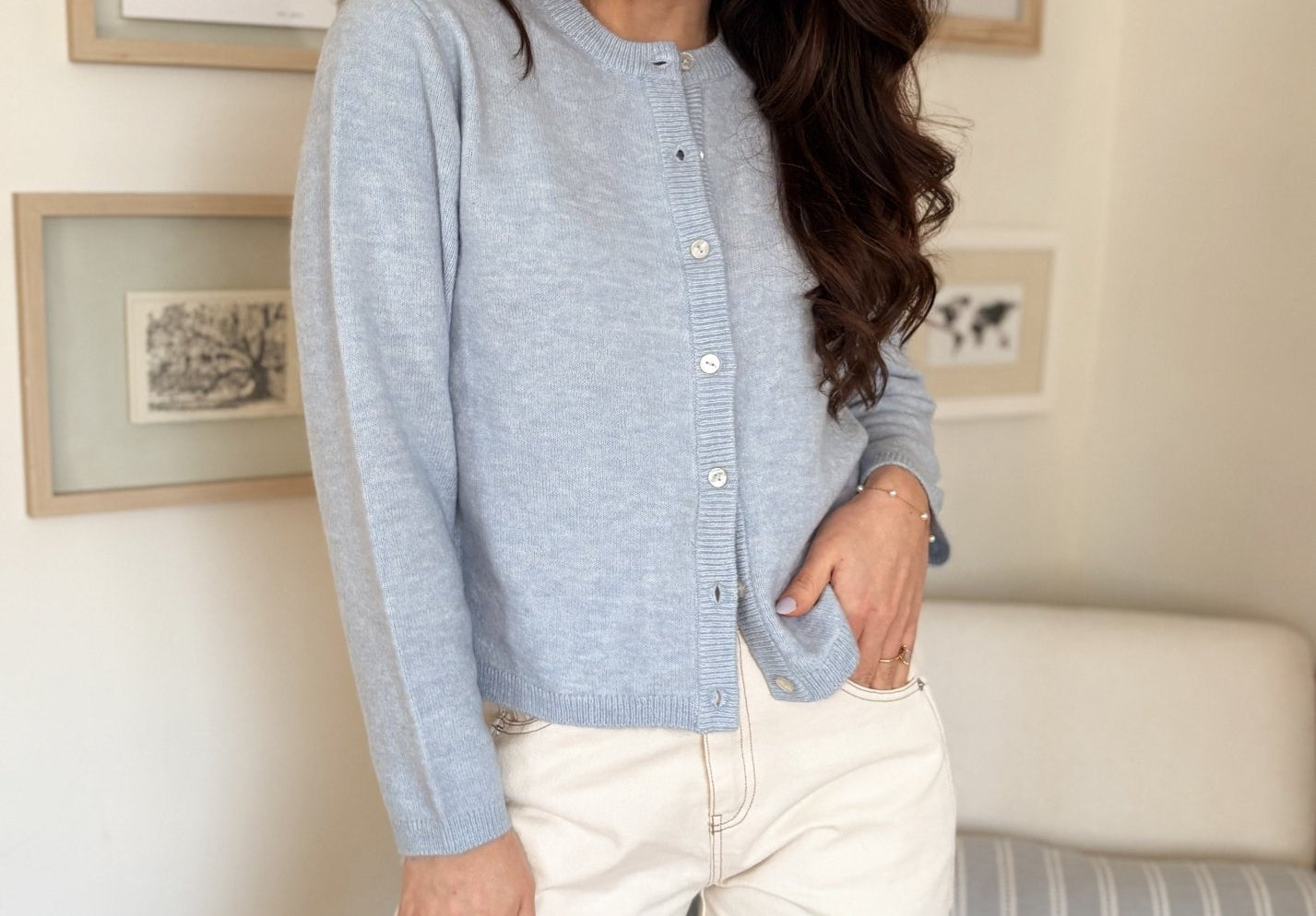 The Cara Long Sleeve Round Neckline Cardigan - Love and Lee Apparel