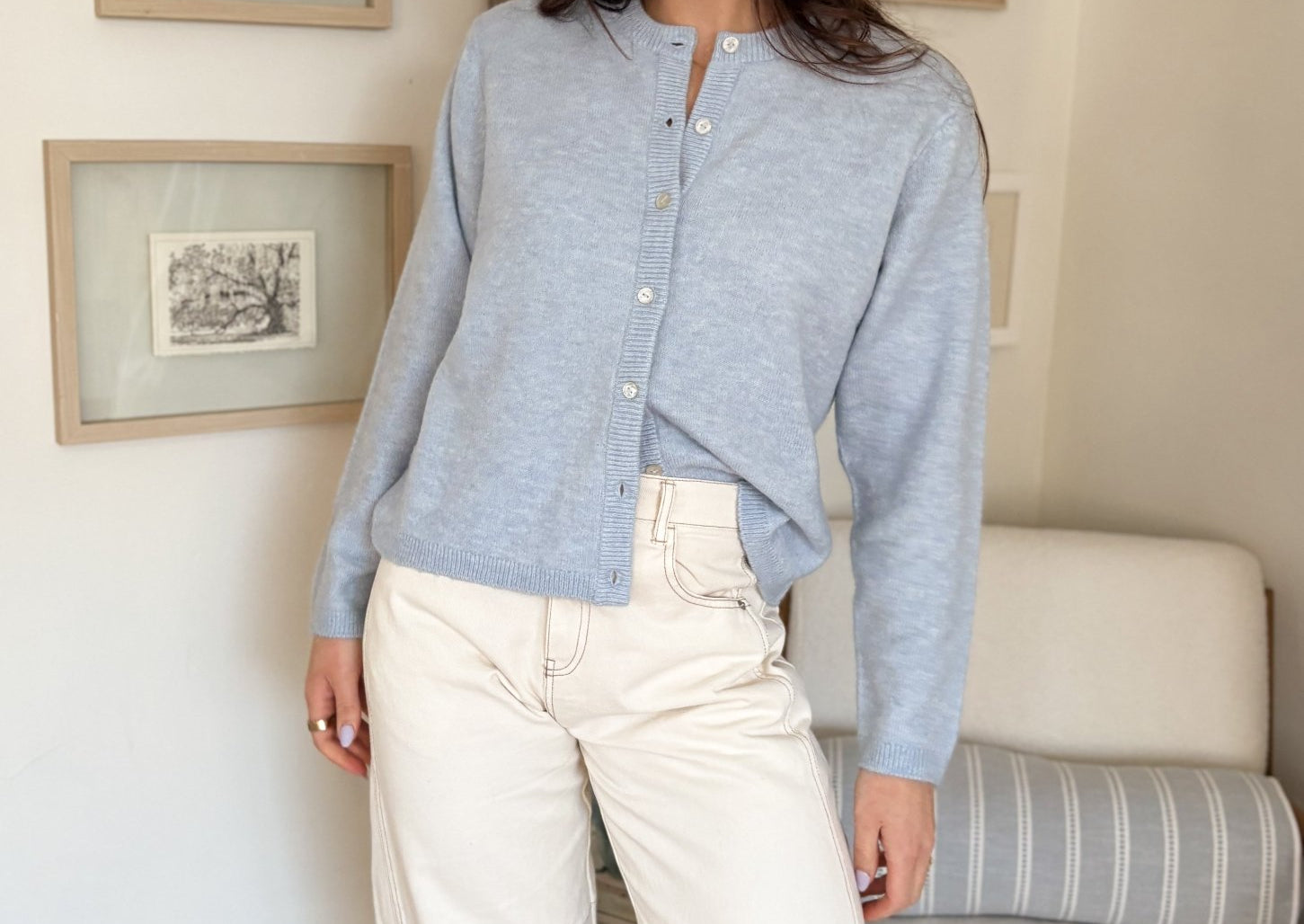 The Cara Long Sleeve Round Neckline Cardigan - Love and Lee Apparel
