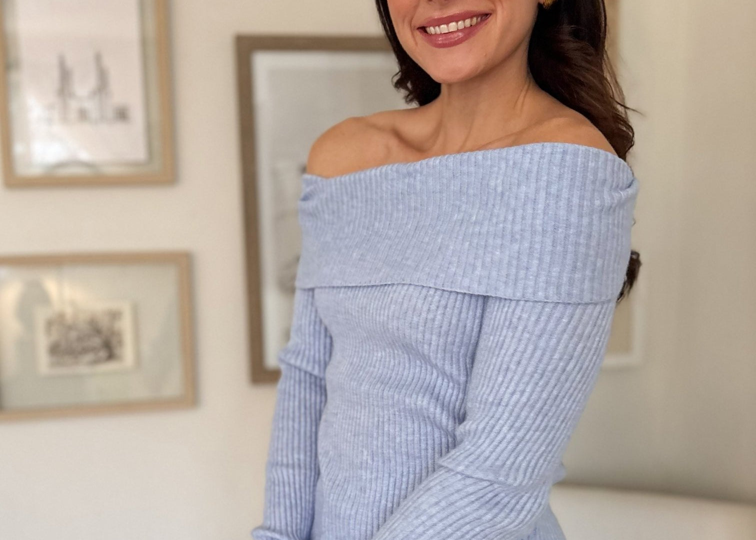 The Katia Long Sleeve Off - Shoulder Knit Sweater - 2 colours available - Love and Lee Apparel