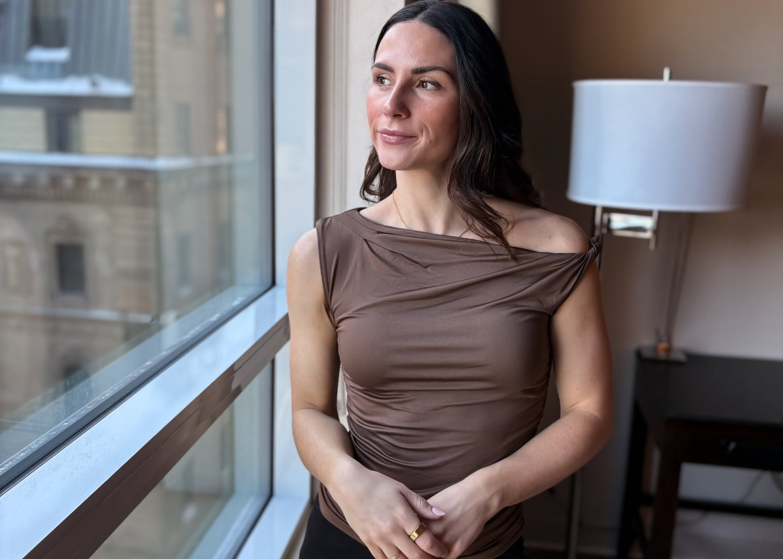 Hannon Asymmetrical Off Shoulder Top - Love and Lee Apparel