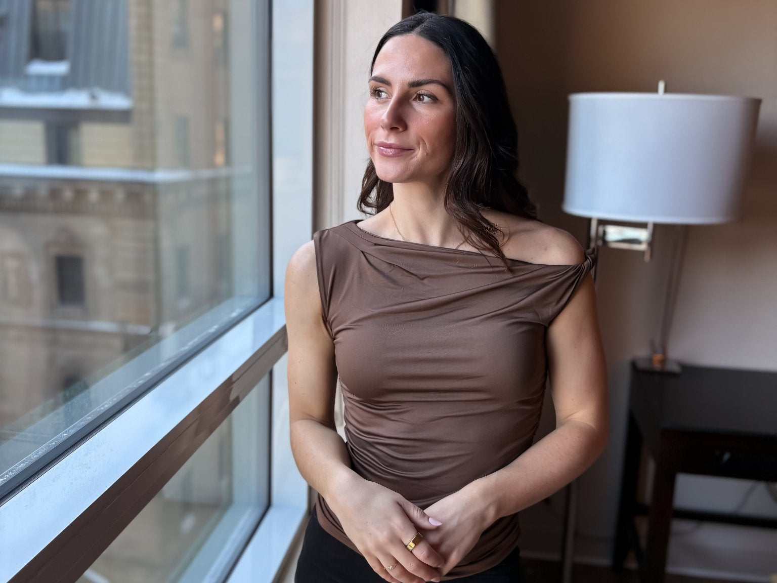 Hannon Asymmetrical Off Shoulder Top - Love and Lee Apparel