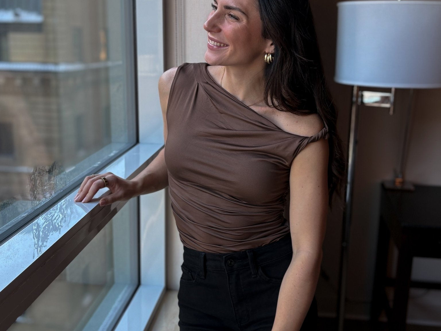 Hannon Asymmetrical Off Shoulder Top - Love and Lee Apparel