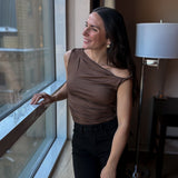Hannon Asymmetrical Off Shoulder Top - Love and Lee Apparel