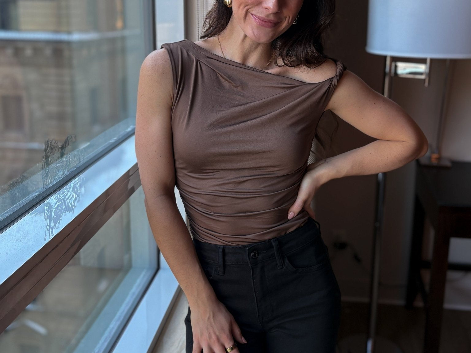 Hannon Asymmetrical Off Shoulder Top - Love and Lee Apparel