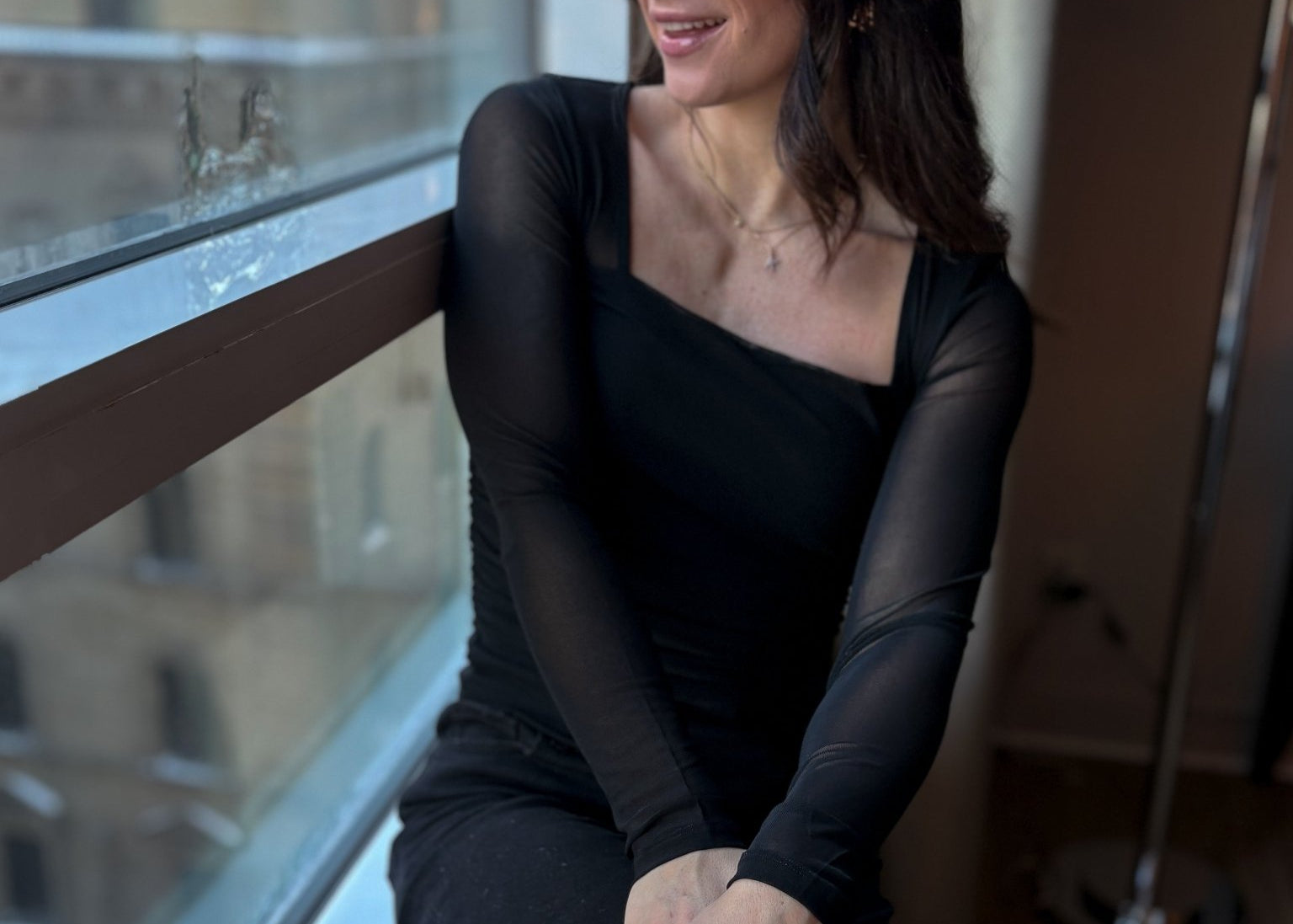 Raya Mesh Sleeve Top - Love and Lee Apparel