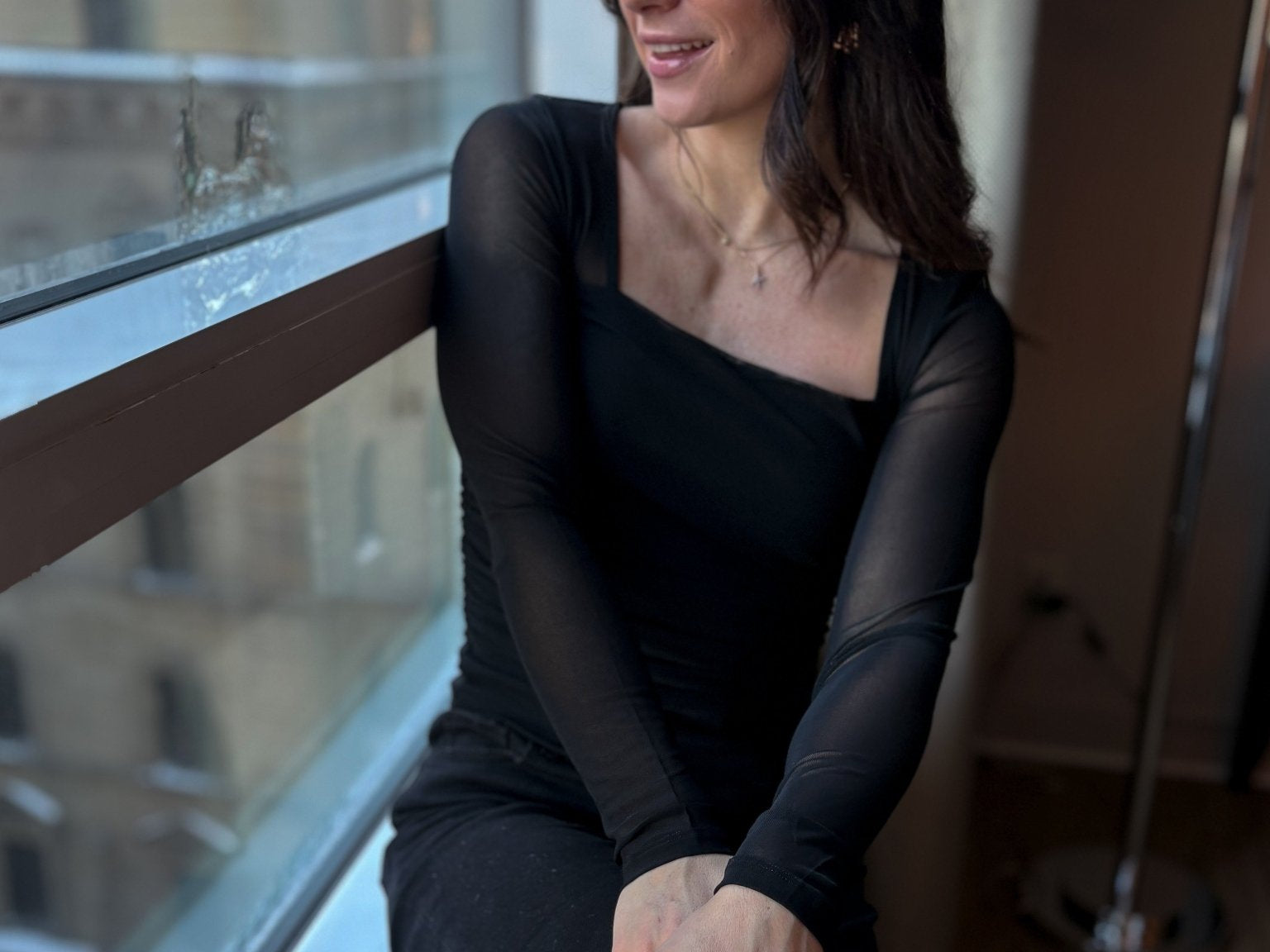 Raya Mesh Sleeve Top - Love and Lee Apparel