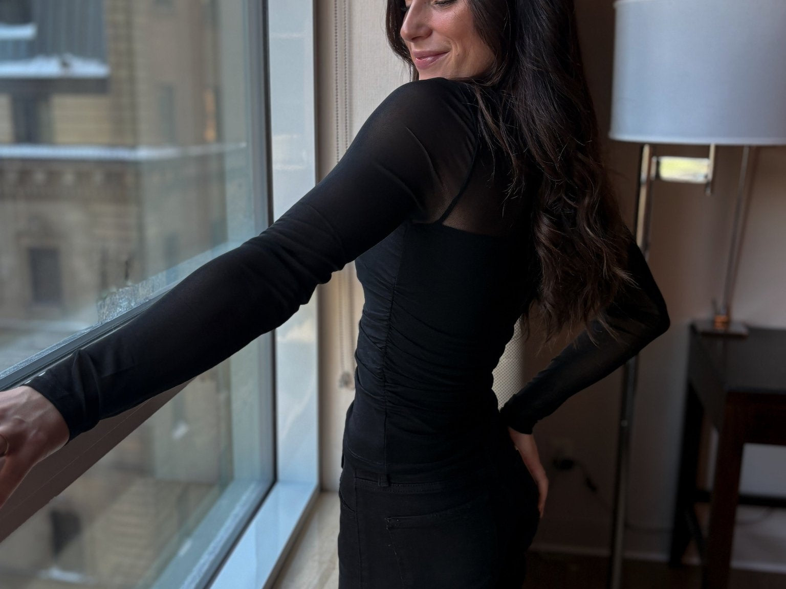 Raya Mesh Sleeve Top - Love and Lee Apparel