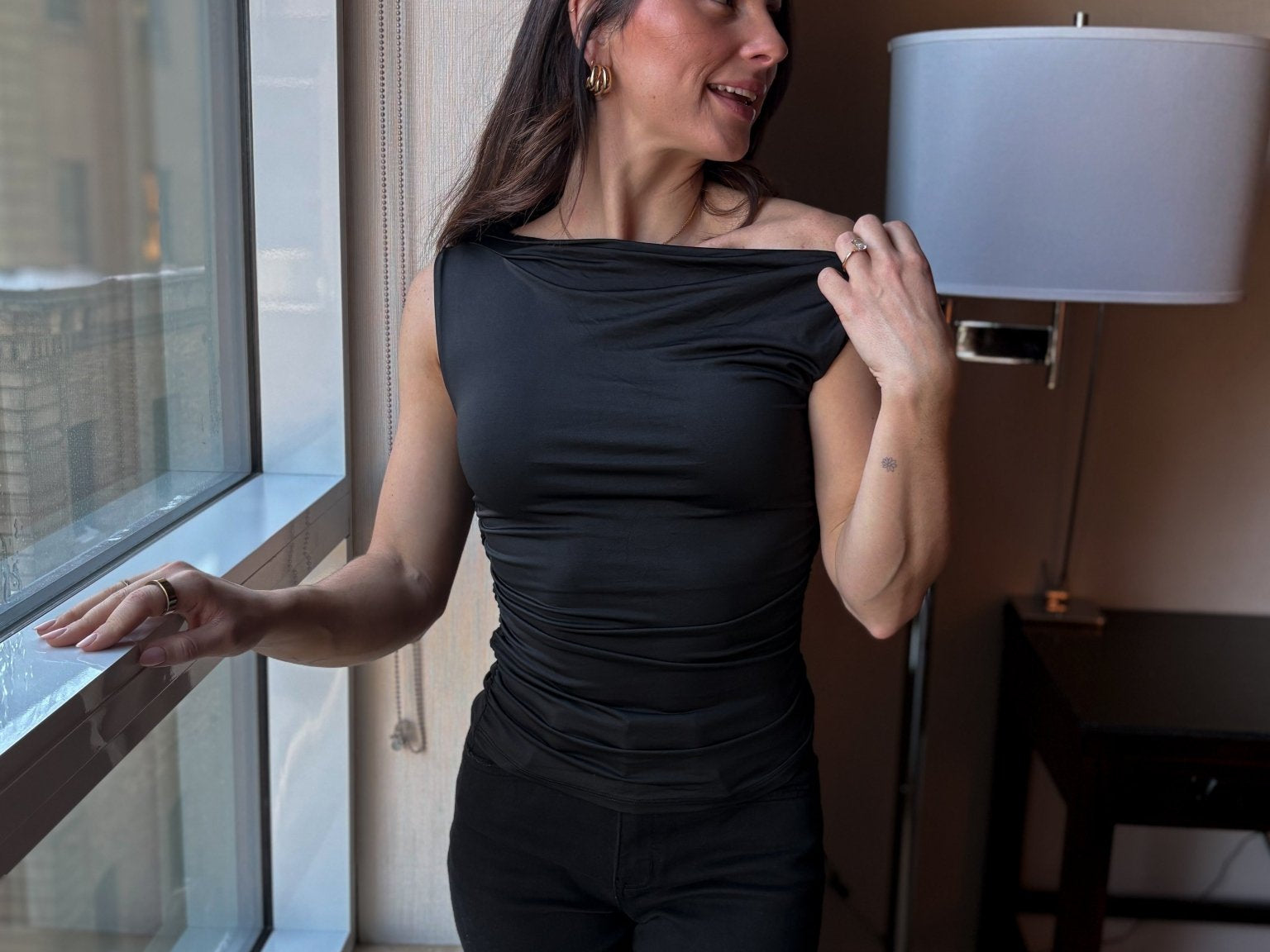 Hannon Asymmetrical Off Shoulder Top - Love and Lee Apparel