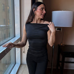 Hannon Asymmetrical Off Shoulder Top - Love and Lee Apparel