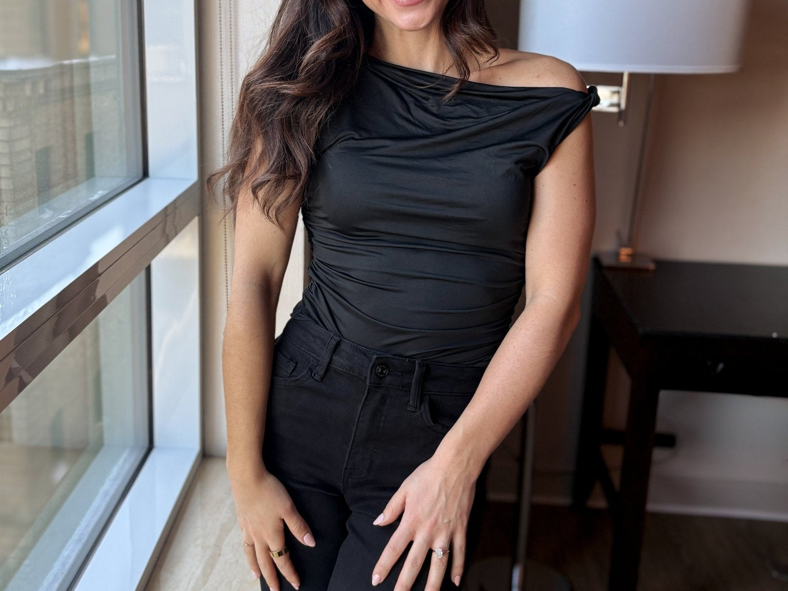 Hannon Asymmetrical Off Shoulder Top - Love and Lee Apparel