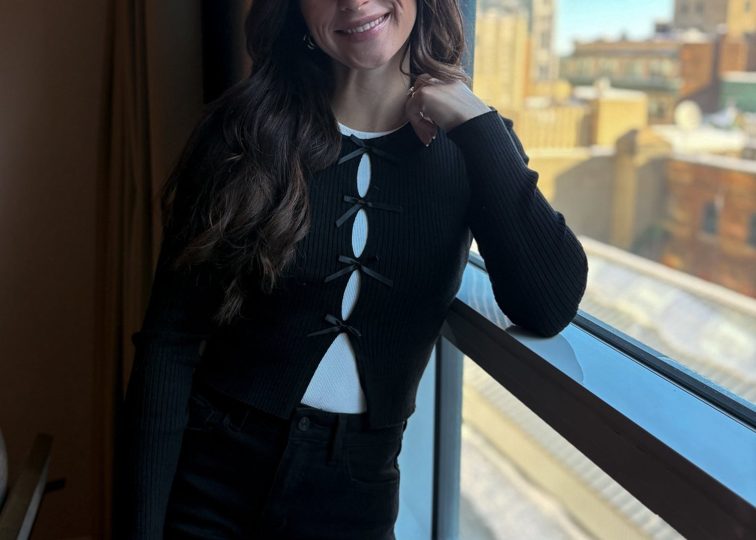 Chelsea Bow Detail Cardigan - Love and Lee Apparel